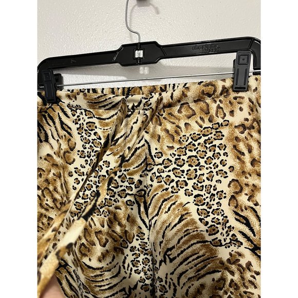 Amelias Collection 2 Pc Pantset Loungewear Leopard print Brown Tones Womans Size - Picture 7 of 8
